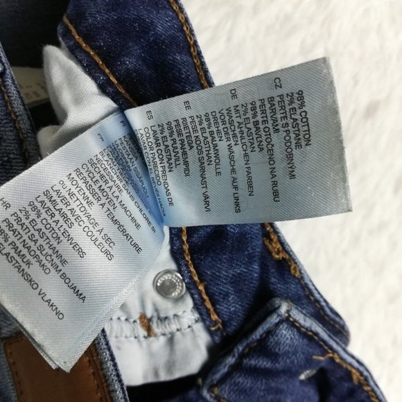 H&M Womens Jeans Skinny Ankle Blue Denim Medium Wash Ripped High Rise 2 - Picture 13 of 13